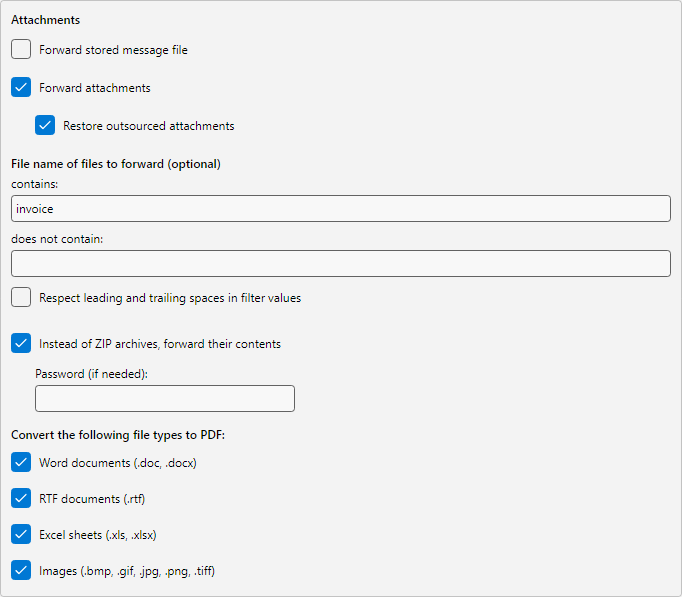 Attachment options