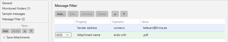 Message filter