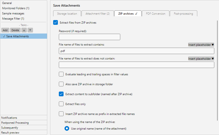 ZIP archives
