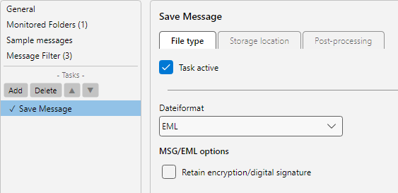 Choose file format