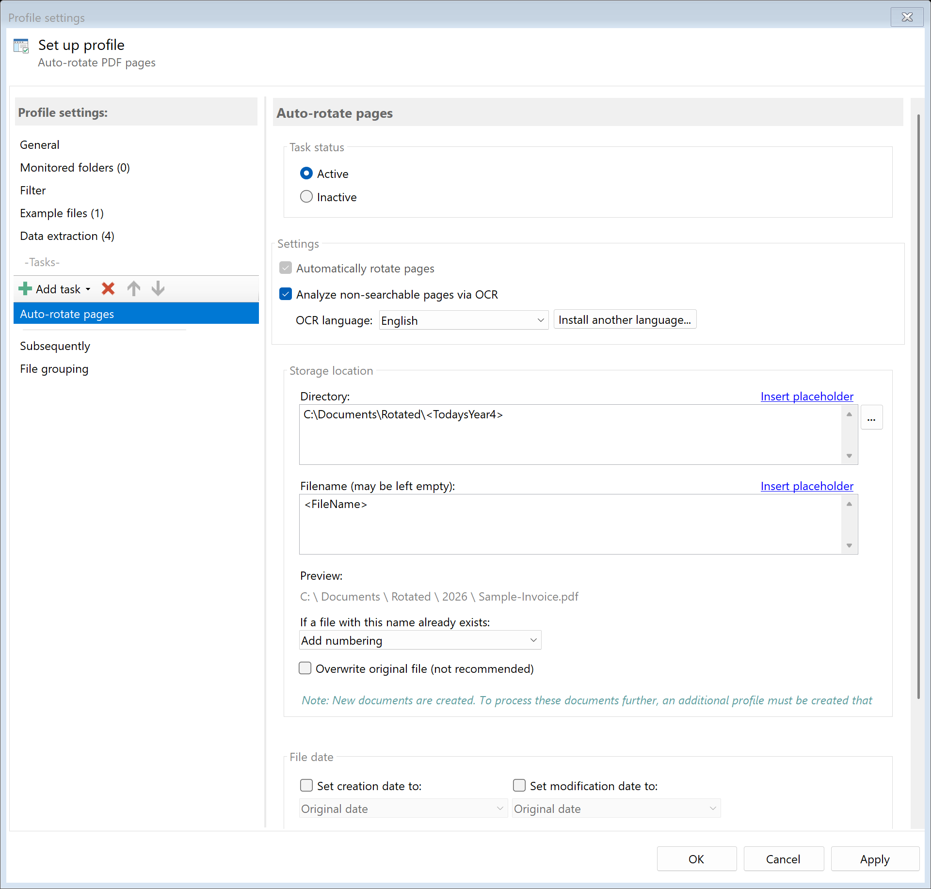 Task: Auto-rotate Pages