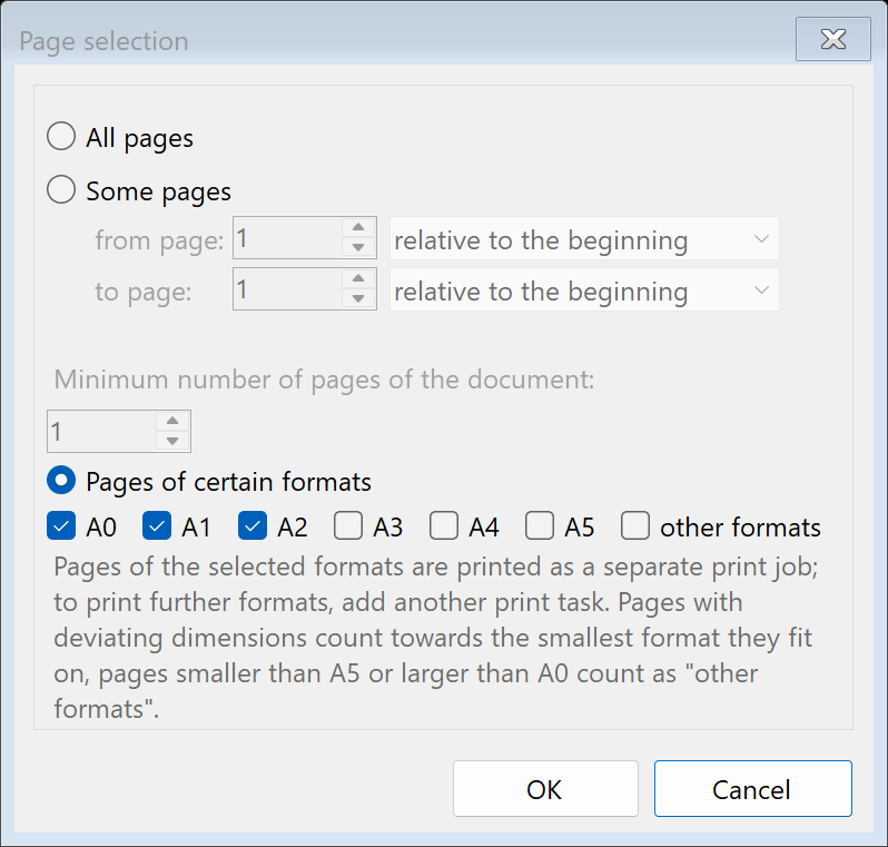Page selection