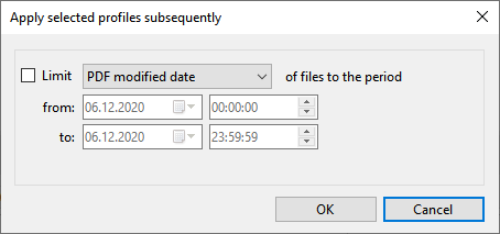 Process PDF files subsequently