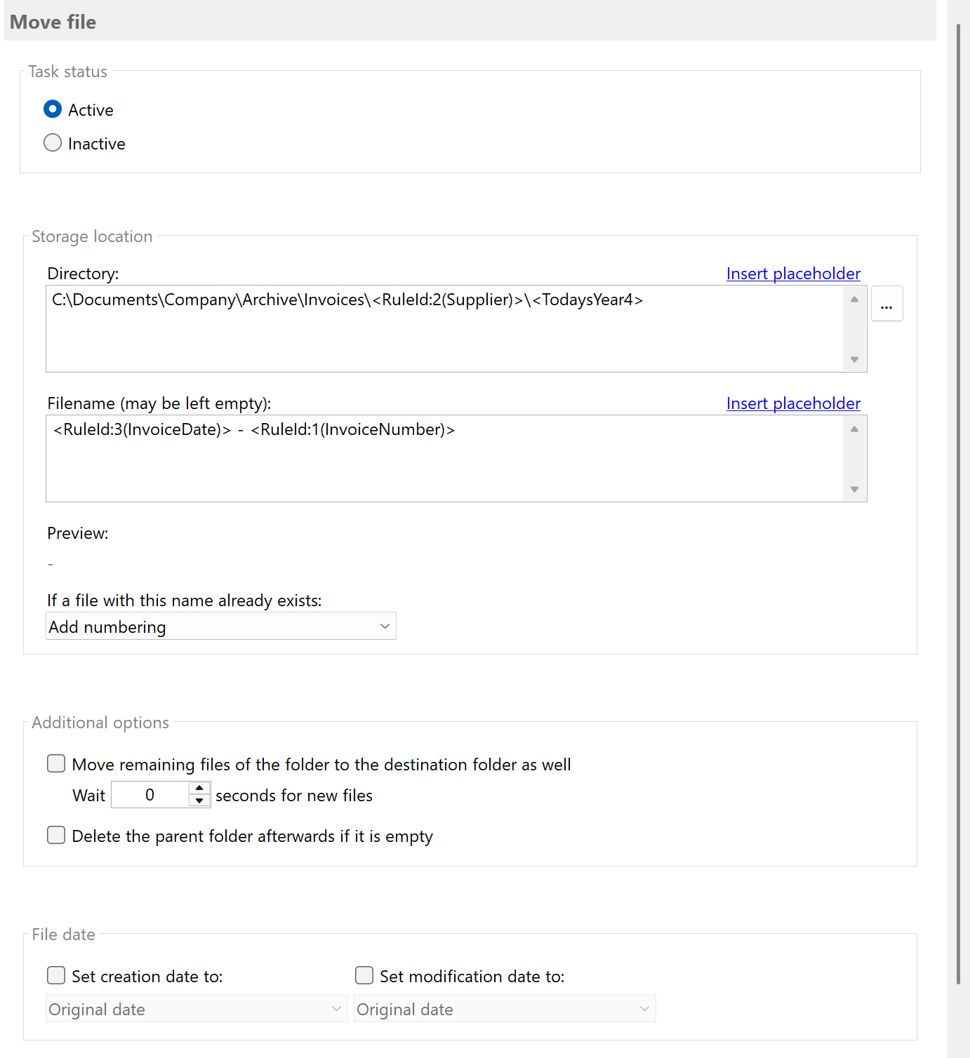 Configuration - move PDF file